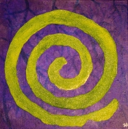 "Green Swirl" Acrylic 12x12"