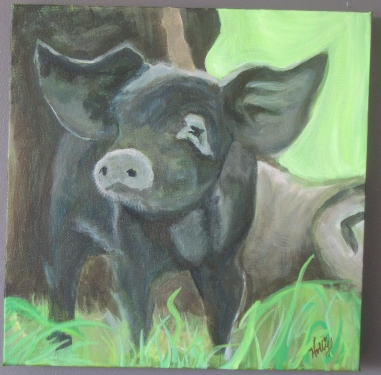 The Little Pig 12x12" Acrylic